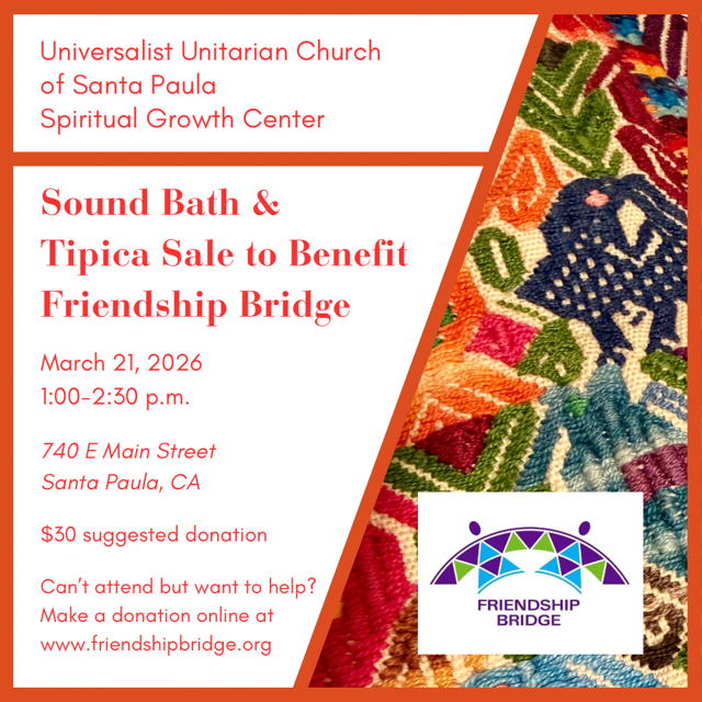 Sound Bath & Tipica Sale to benefit Friendship Bridge